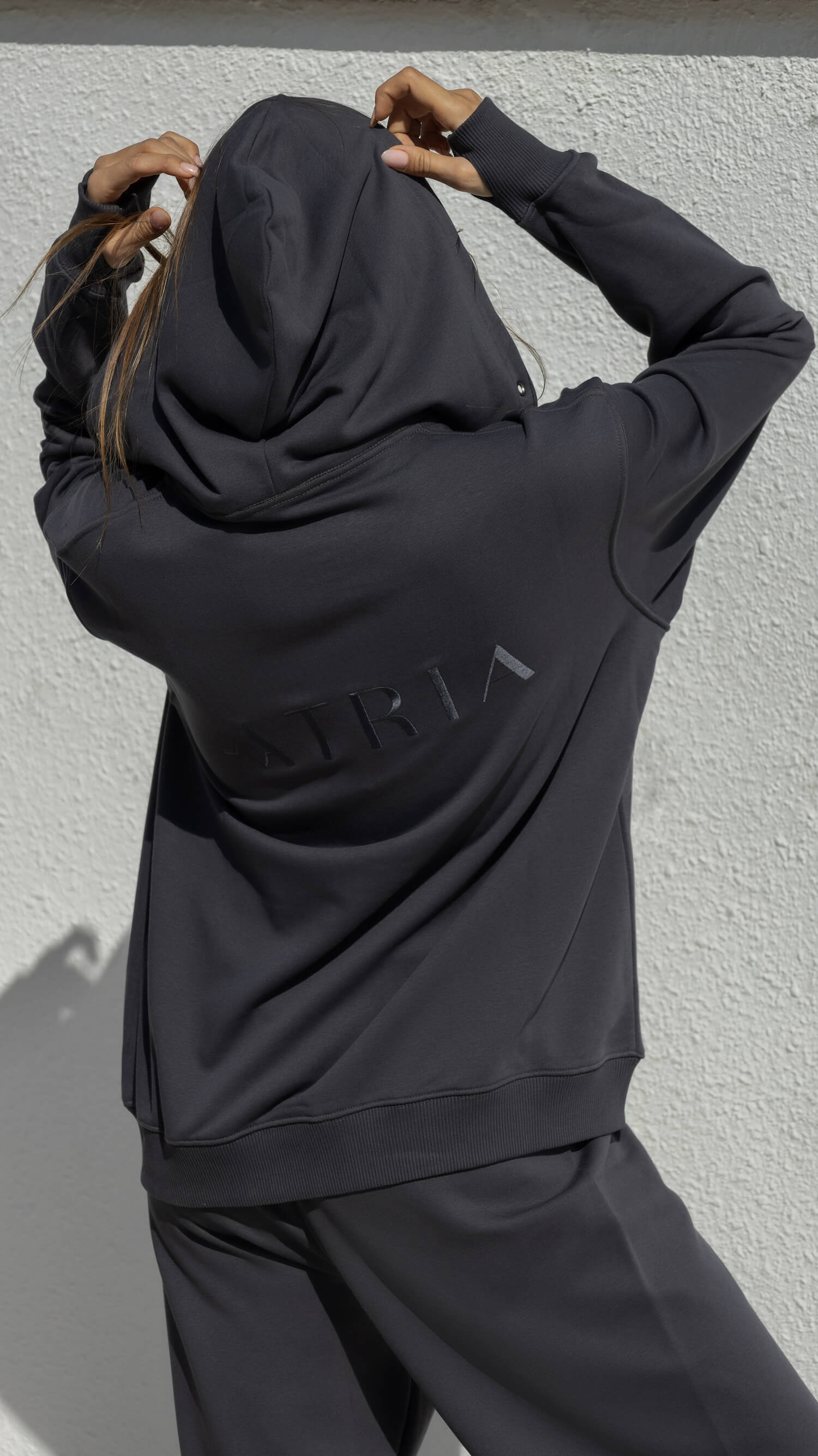 Taupe Vortex Oversized Hoodie