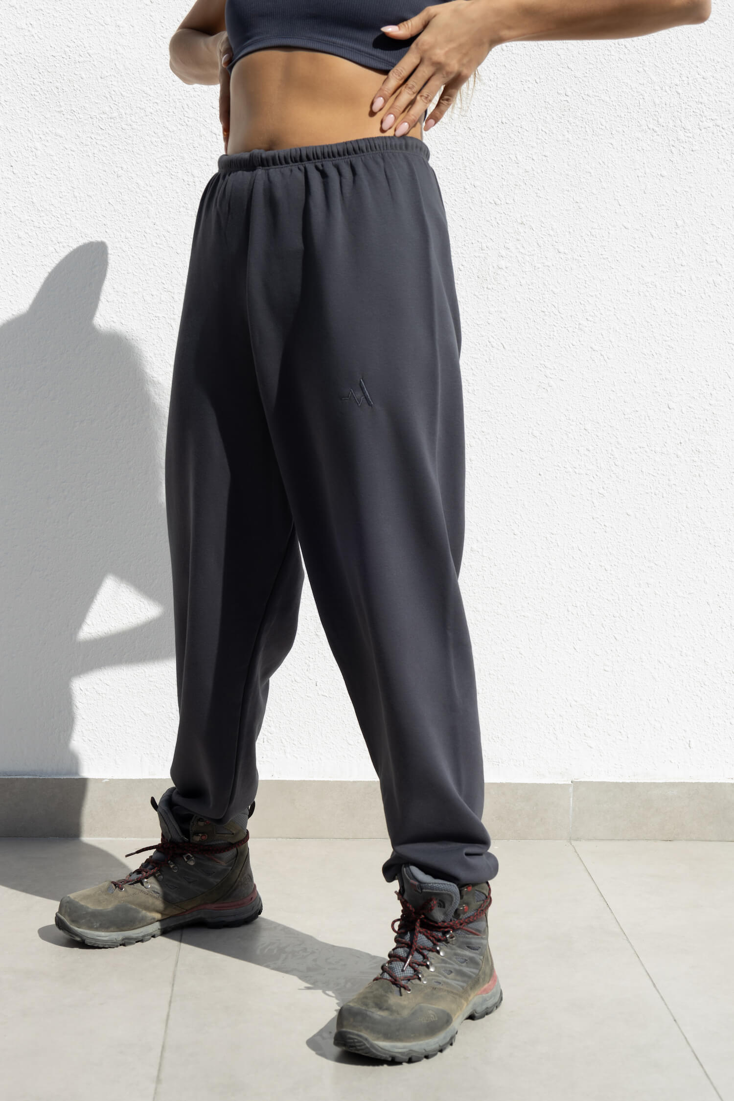 Grey Vortex Oversized Joggers